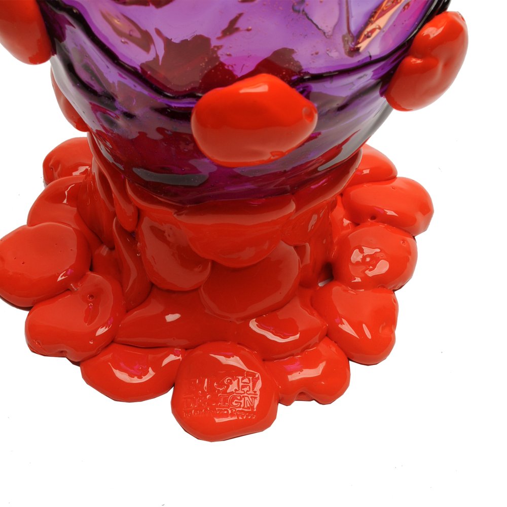 Nugget Vase L  Extra Colour - Light Ruby, Purple, Orange