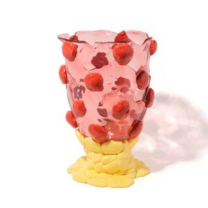 Nugget Vase M Extra Colour - Light Fuchsia, Rusty Brown, Pastel Yellow
