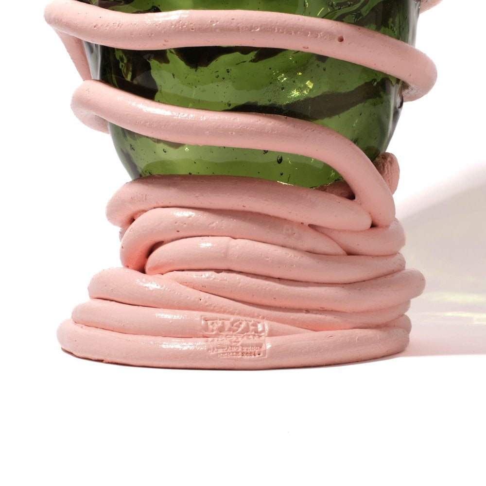Pompitu I Vase L Bottle Green, Salmon