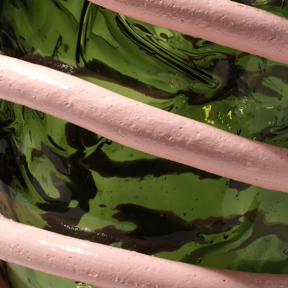 Pompitu I Vase L Bottle Green, Salmon