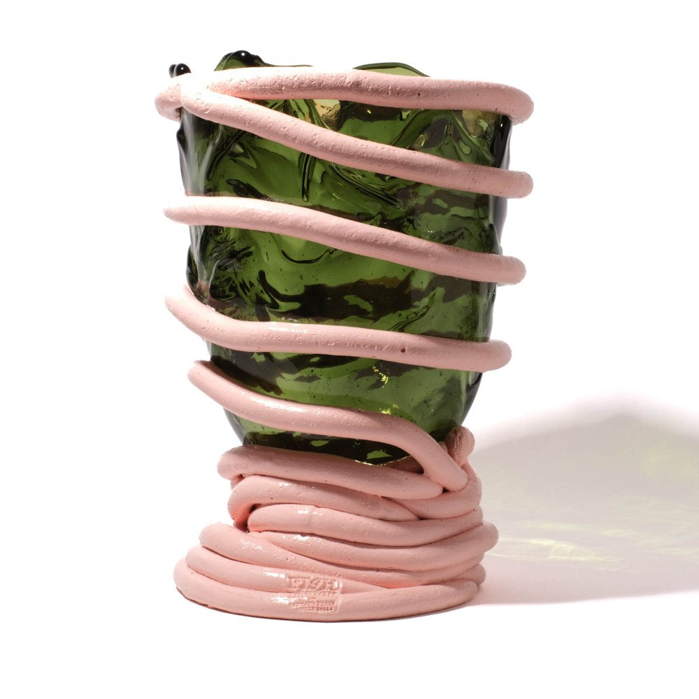 Pompitu I Vase L Bottle Green, Salmon