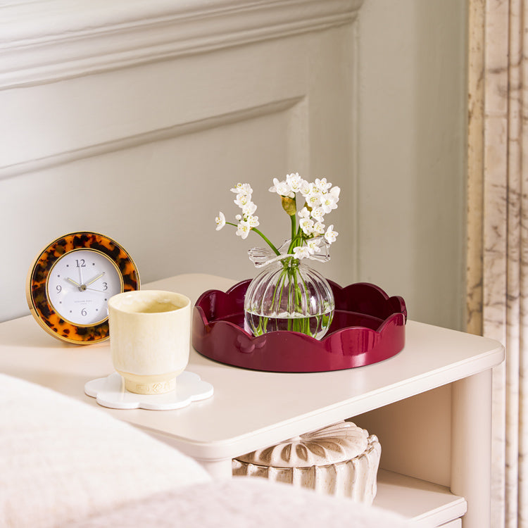 Cherry small round tray