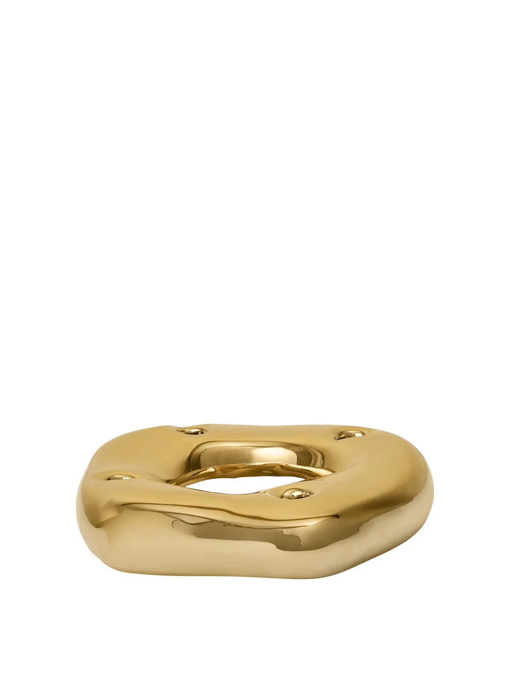 Bellure Ring Candle Holder - Brass Finish