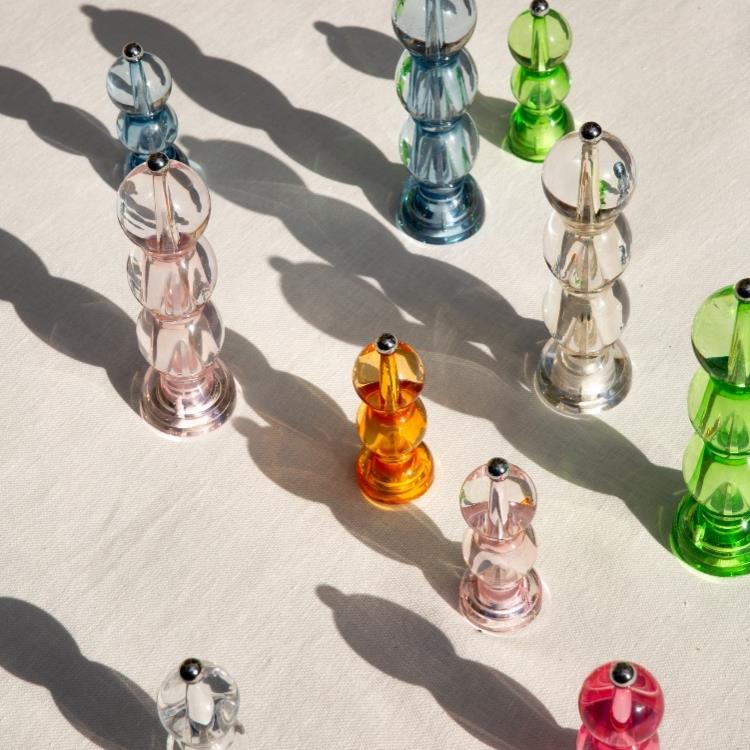 Clear Icy Bobbin Salt or Pepper Mill