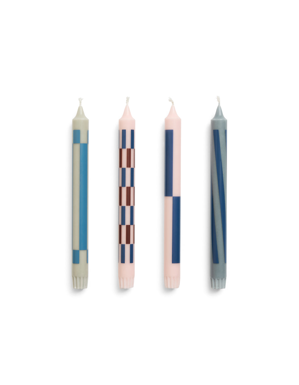 Pattern candle set of 4