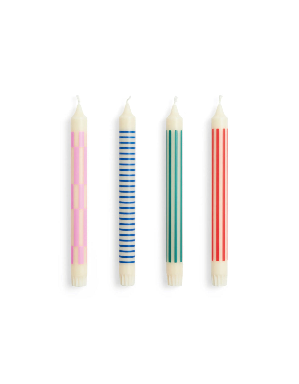 Pattern candle set of 4