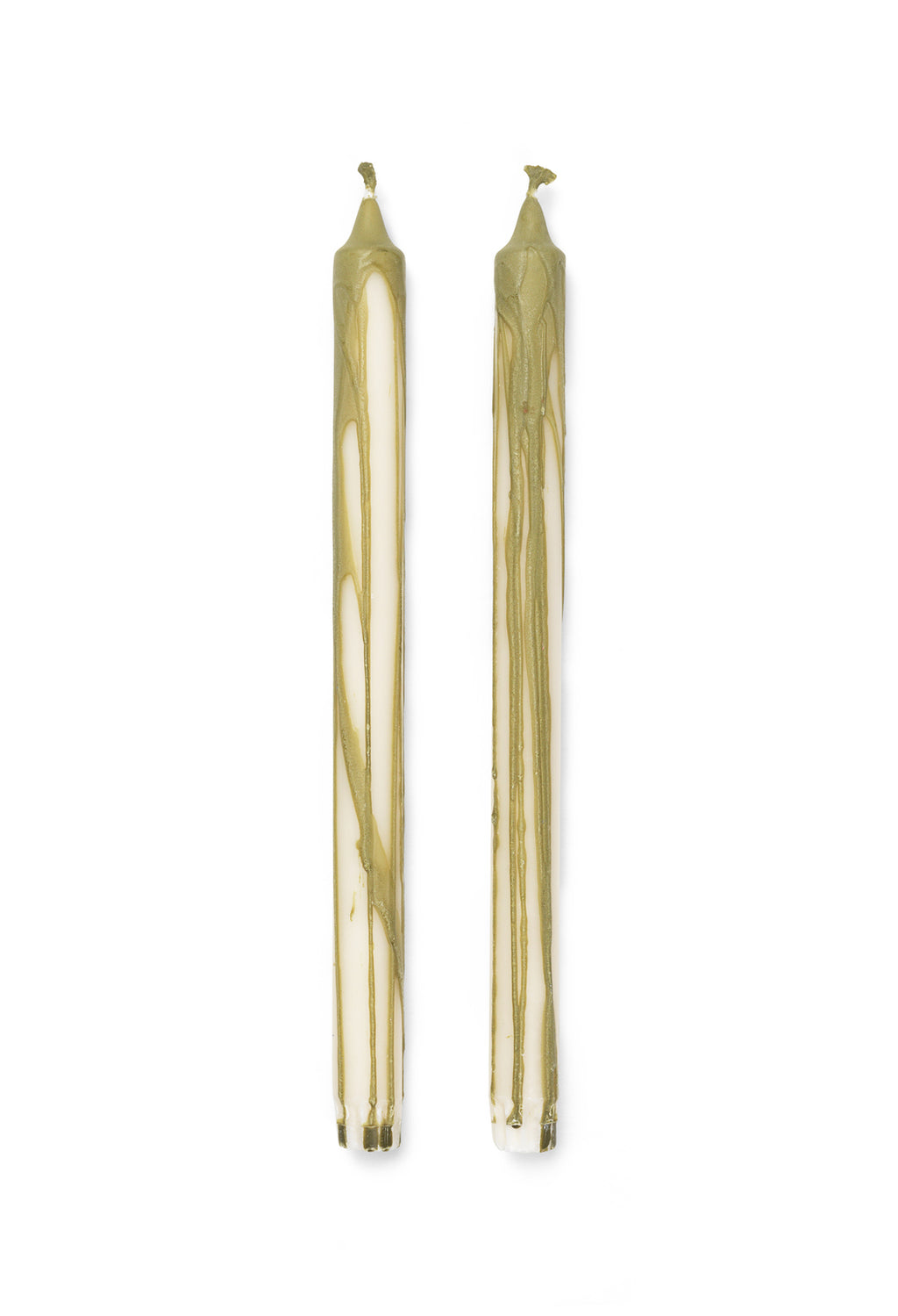 Bougies Dryp - lot de 2 - gris chaud