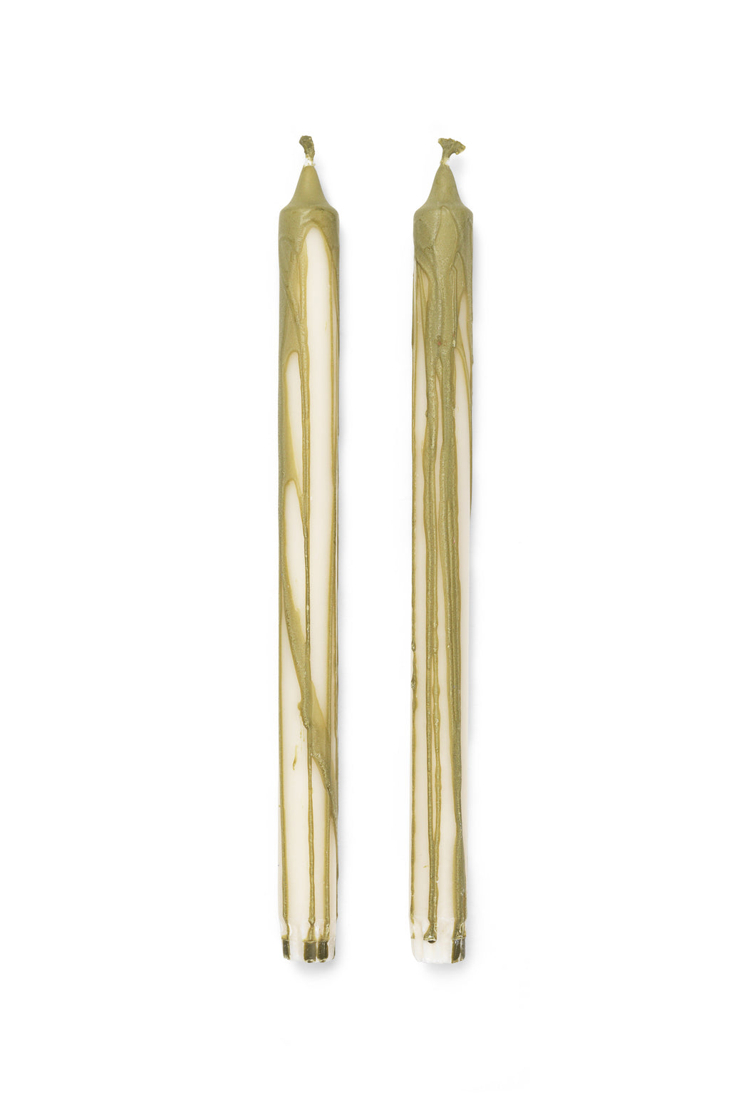 Bougies Dryp - lot de 2 - gris chaud