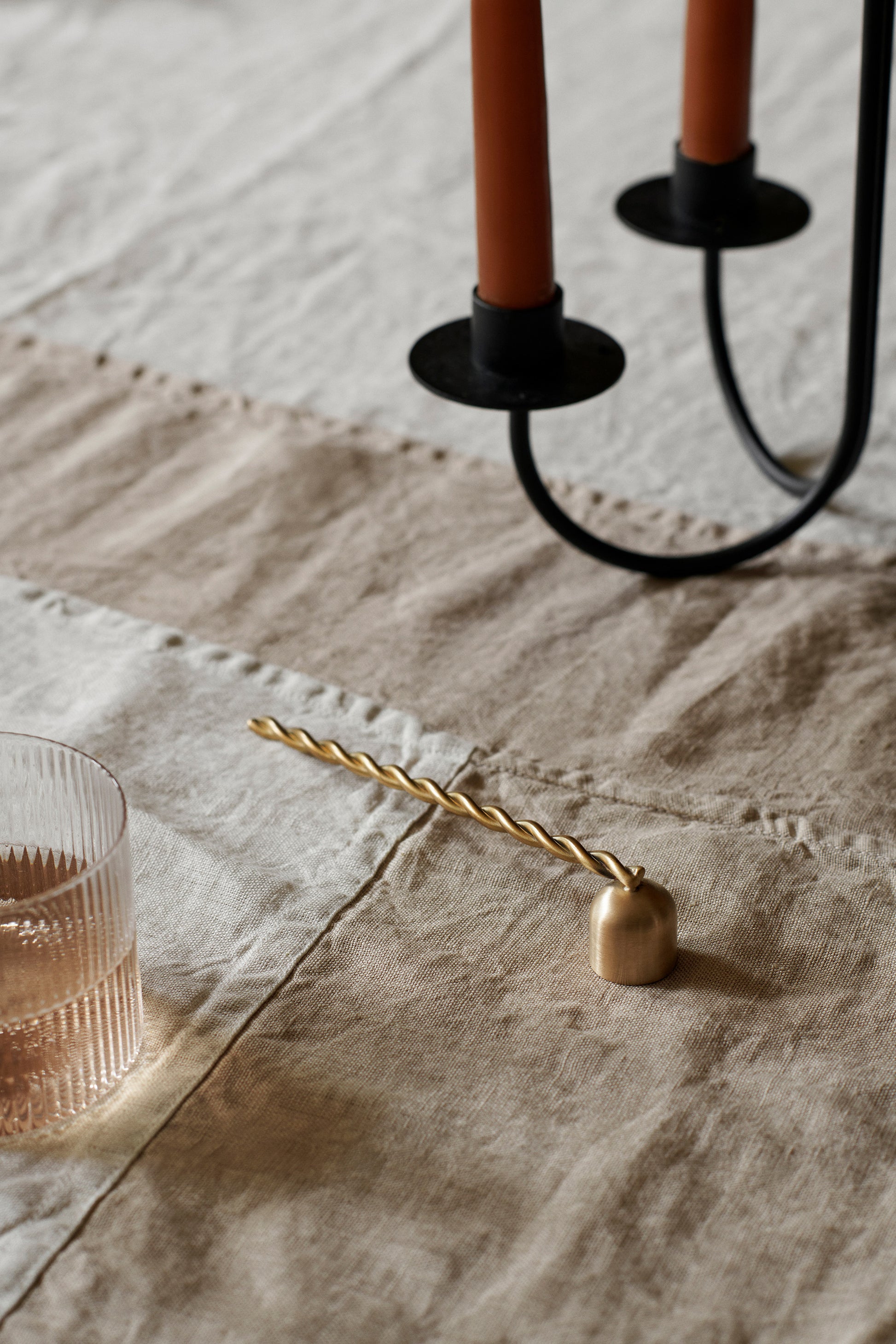 Twist Candle Snuffer - Brass