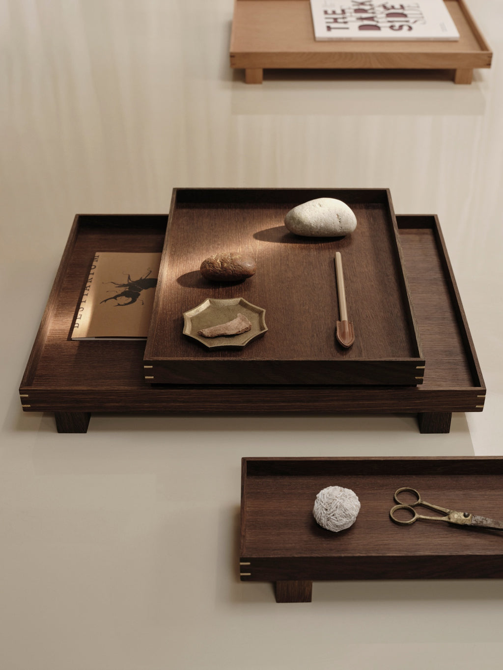 Bon Wooden Tray, Large - Smoked Oak