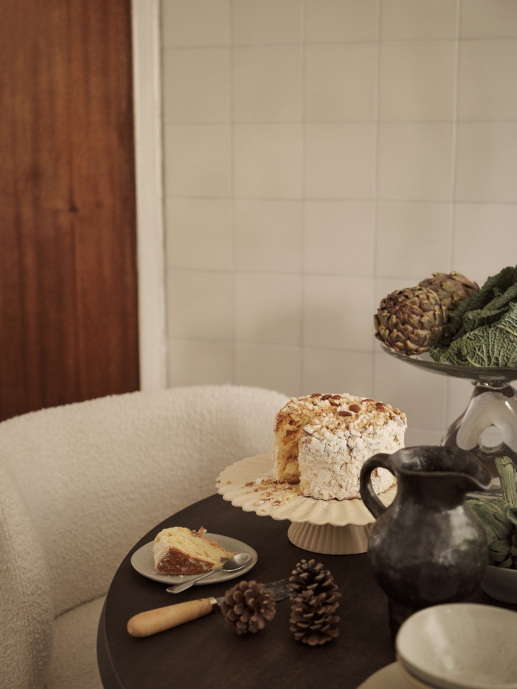 Fountain Cake Stand - Off-white