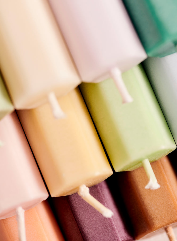 Hexagon candle set of 4