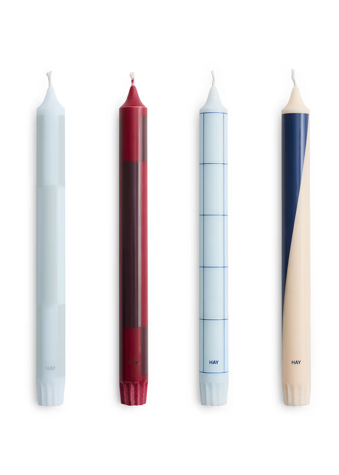 Pattern candle set of 4