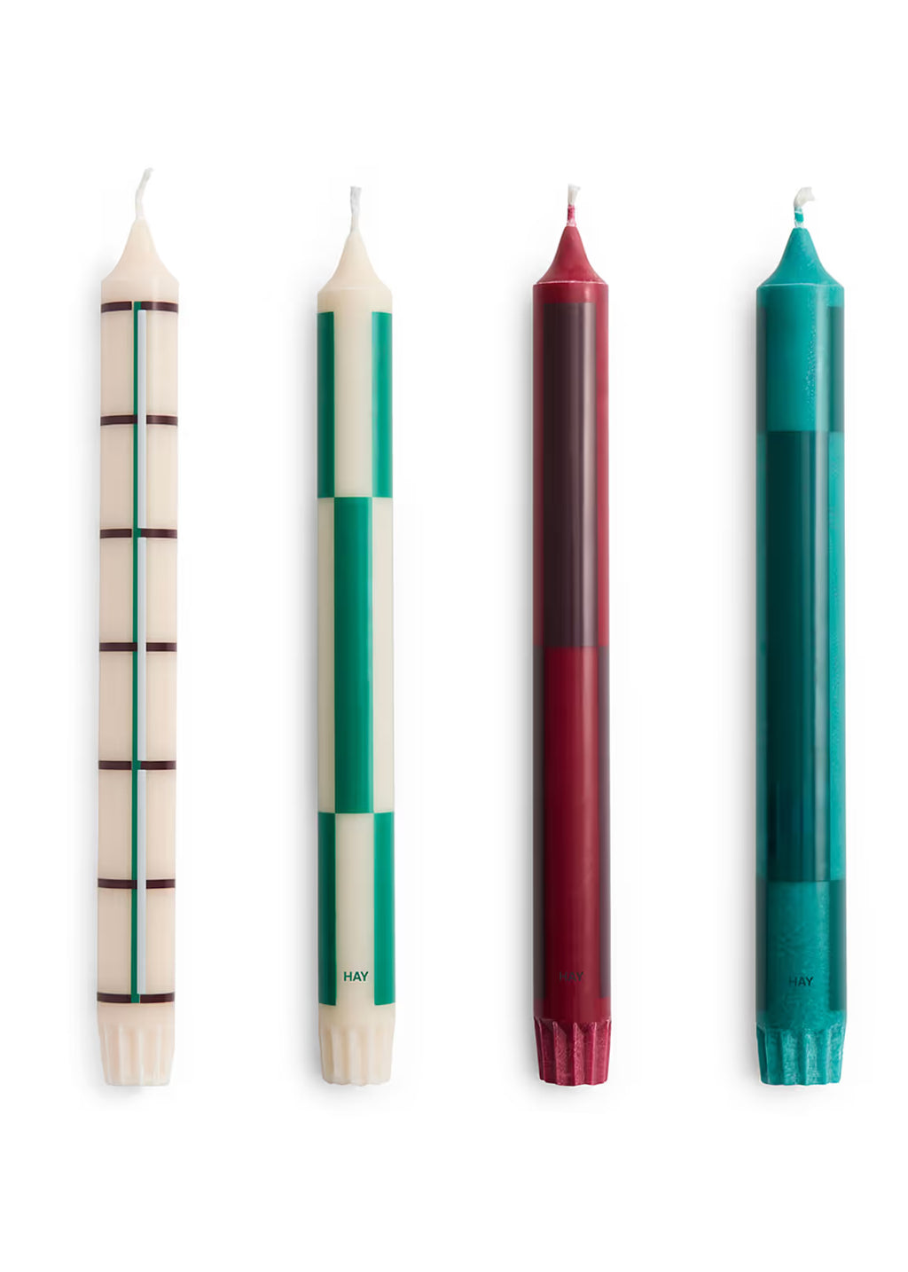 Pattern candle set of 4