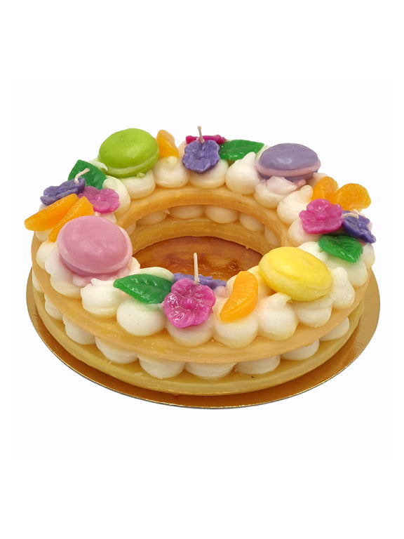 Wax candle large tarte cake