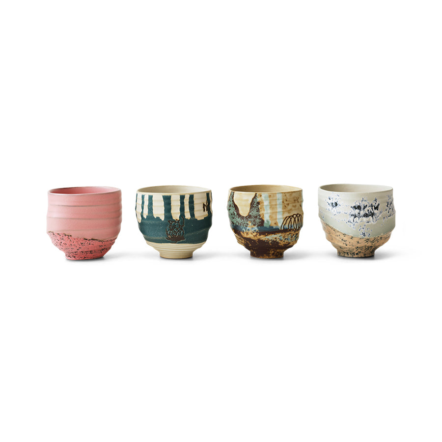 Artist Ceramic Coffee Cups (set of 4)
