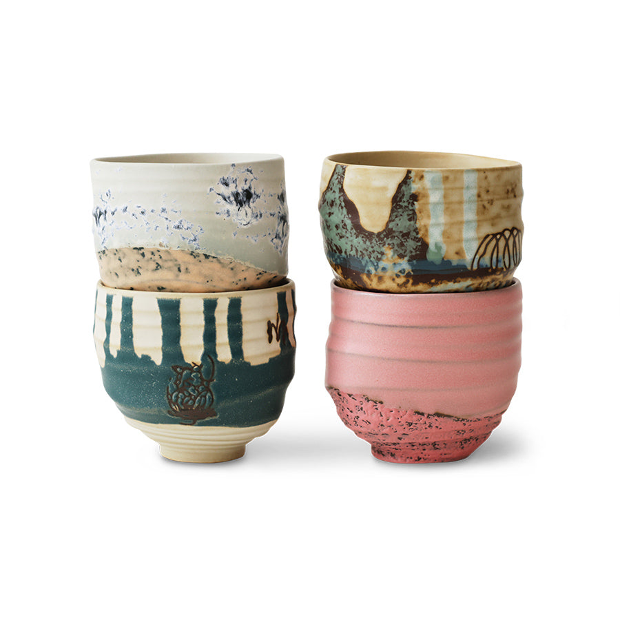 Artist Ceramic Coffee Cups (set of 4)