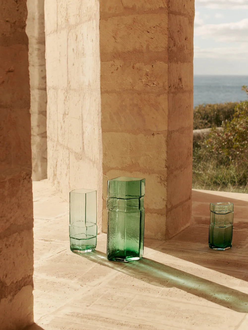 Muro Vase - H30 - Recycled Green