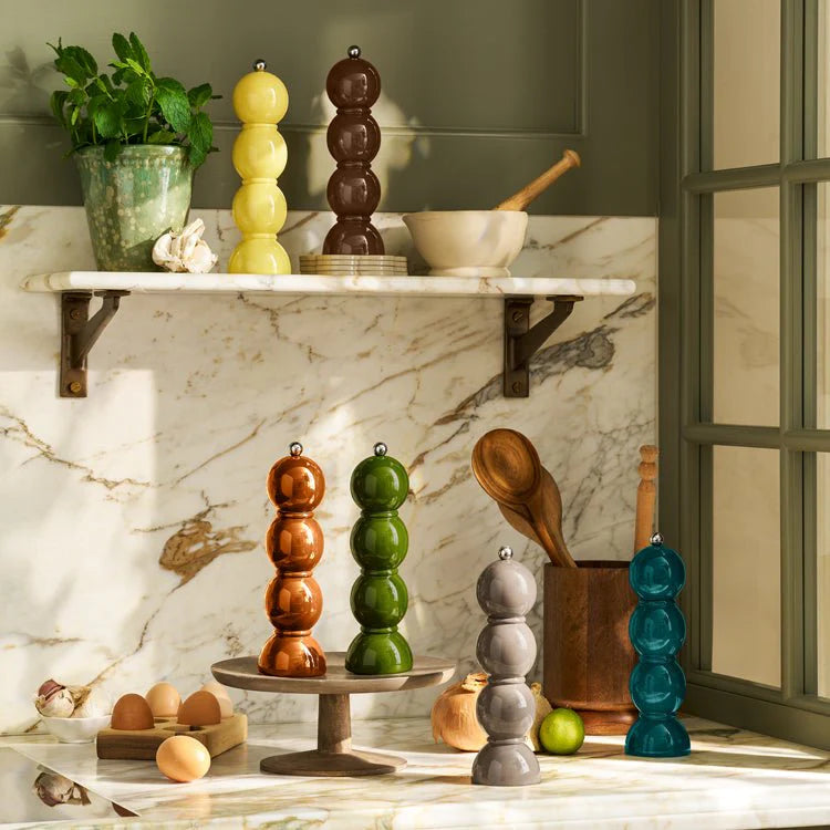 Nutmeg Bobbin Lacquer Salt or Pepper Mill